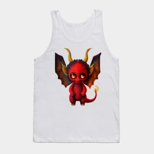 Cute Little Knitted Devil Doll Tank Top